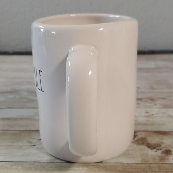 Rae Dunn White “UNBREAKABLE” Artisan Mug‎ by Magenta ☕️ Quirky Shaped - Picture 2 of 7